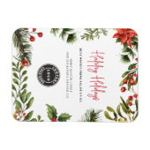 Prettige feestdagen Zakelijke Logo kerstwensen Magneet (Horizontaal)