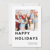 Prettige feestdagen Zakelijke Logo QR Kerst Feestdagenkaart (Voorkant)