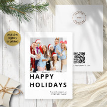 Prettige feestdagen Zakelijke Logo QR Kerst