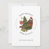 Prettige feestdagen Zakelijke Logo Zakelijke Kerst Feestdagenkaart (Voorkant)