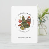 Prettige feestdagen Zakelijke Logo Zakelijke Kerst Feestdagenkaart (Staand voorkant)