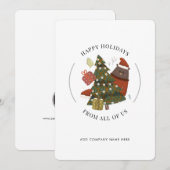 Prettige feestdagen Zakelijke Logo Zakelijke Kerst Feestdagenkaart (Voorkant / Achterkant)