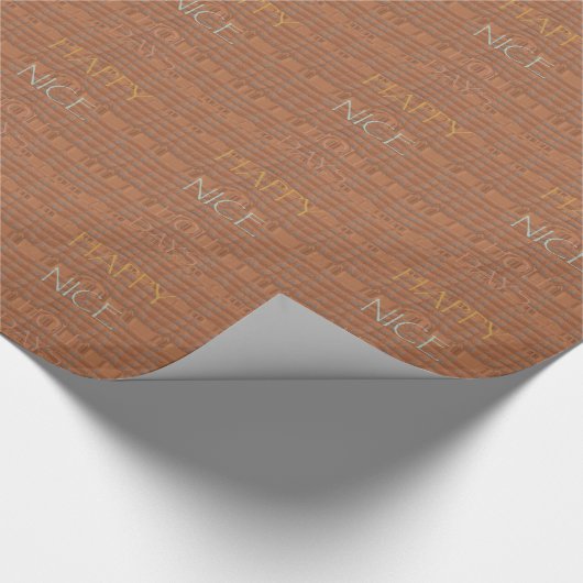 Prettige feestdagen Zebra Art Print Cadeaupapier (Hoek)