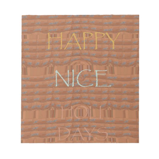 Prettige feestdagen Zebra Art Print Notitieblok (Voorkant)