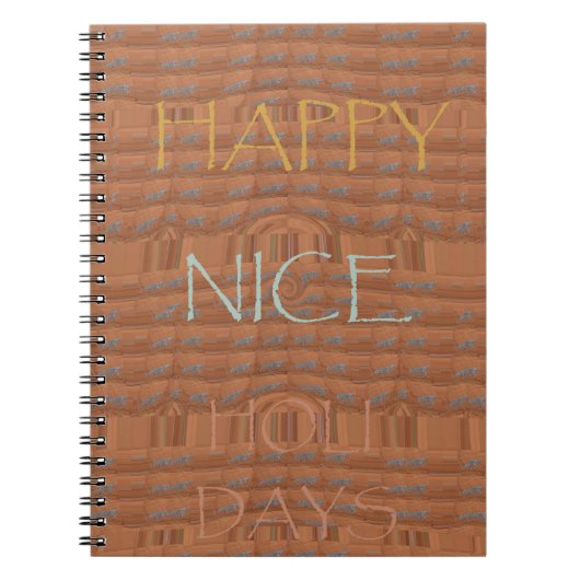 Prettige feestdagen Zebra Art Print Notitieboek (Voorkant)