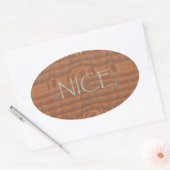 Prettige feestdagen Zebra Art Print Ovale Sticker (Envelop)