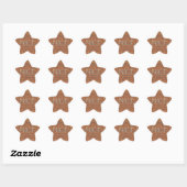 Prettige feestdagen Zebra Art Print Ster Sticker (Vel)