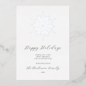 Prettige feestdagen Zilveren sneeuwvlok (Voorkant)