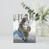 Prettige feestdagen zoete eenvoudige kerstfoto feestdagenkaart (Staand voorkant)