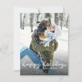 Prettige feestdagen zoete eenvoudige kerstfoto feestdagenkaart (Voorkant)