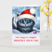 Prettige feestdagen Zoon en dochter in de wet Kaart (Gele Bloem)