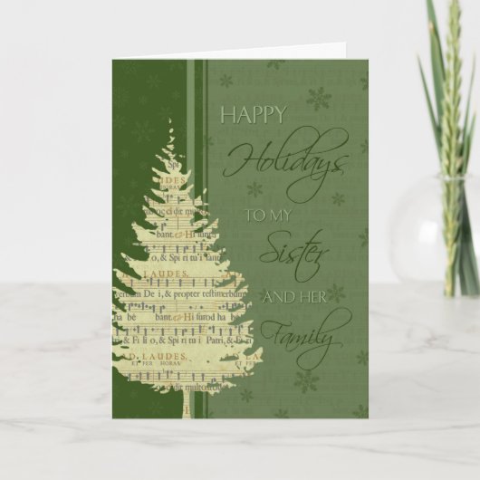 prettige feestdagen zuster & Family-kerstkaart Kaart (Voorkant)
