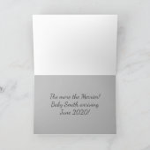 prettige feestdagen Zwangerschapskaart (Binnen)