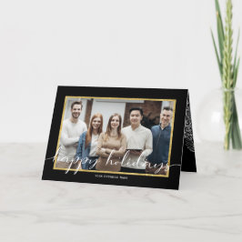 Prettige feestdagen Zwart-Foto visitekaartjes Vaka Kaart