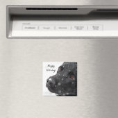 Prettige feestdagen Zwart Labrador Magneet (Insitu (Vaatwasser))