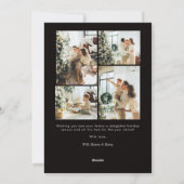 Prettige feestdagen Zwart minimalistisch Feestdagenkaart (Achterkant)