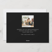 prettige feestdagen zwart multi-fotocollage feestdagenkaart (Achterkant)