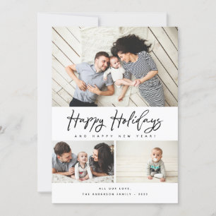 prettige feestdagen zwart Script 3 Collage multi-f Feestdagenkaart