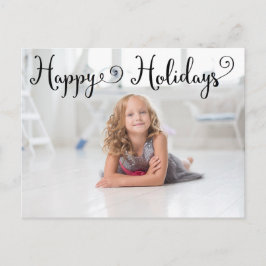 Prettige feestdagen Zwart script - Post Kaart
