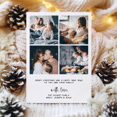 Prettige feestdagen €? | Zwart-wit boog met foto Feestdagenkaart