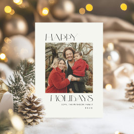 Prettige feestdagen Zwart-wit Feestdagenkaart