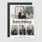 prettige feestdagen | Zwart-wit multi-fotonet (Voorkant / Achterkant)