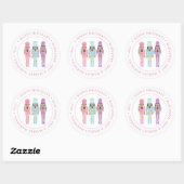 Prettige feestdagen Zwarte Notenkraker Ballet Sold Ronde Sticker (Vel)