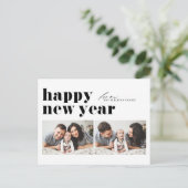 Prettige feestdagen Zwarte Retro Typografie (Staand voorkant)