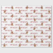 PRETTIGE FESTDAGEN Tekst Met Kerstmannen Cadeaupapier (Vlak)