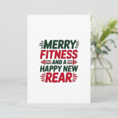 Prettige fitness en gelukkig nieuw achterwerk fitn feestdagenkaart (Staand voorkant)