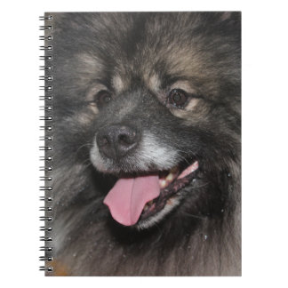 PRETTIGE FLUFFIGE GRIJZE KEESHOND HOND NOTITIEBOEK