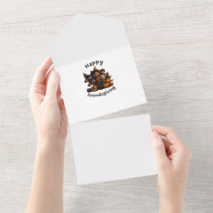 Prettige Friendsgiving-groeten All In One Uitnodiging