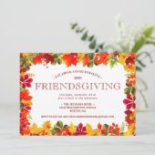 Prettige Friendsgiving-herfst-dinerfeest Kaart (Staand voorkant)