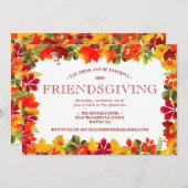 Prettige Friendsgiving-herfst-dinerfeest Kaart (Voorkant / Achterkant)