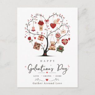 Prettige Galentine's Day BFF Hart Boom Liefde Briefkaart
