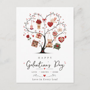 Prettige Galentine's Day BFF Hart Boom Liefde Briefkaart