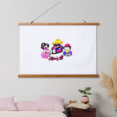Prettige gelukkige Vaderdag Hangend Wandkleed (Slaapkamer)
