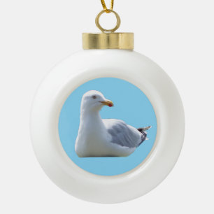 Prettige "Geul op vakantie" Kerst meeuw bedelarmba Keramische Bal Ornament