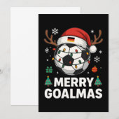 Prettige Goalmas - Grappig Voetbal Kerstfeest Kaart (Voorkant / Achterkant)