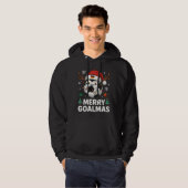 Prettige Goalmas - Grappig Voetbal Kerstmis Hoodie (Voorkant volledig)