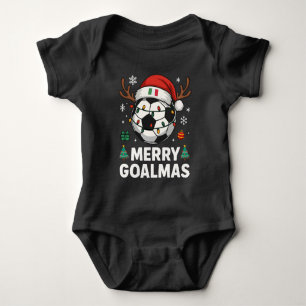 Prettige Goalmas Italië - Grappig Voetbal Kerstmis Romper