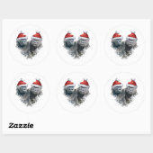 Prettige Gorilla Kerstmis Ronde Sticker (Vel)