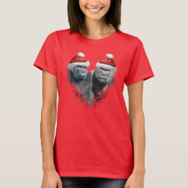 Prettige Gorilla Kerstmis T-shirt