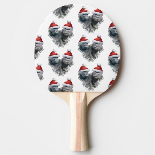 Prettige Gorilla Kerstmis Tafeltennisbatje (Voorkant)