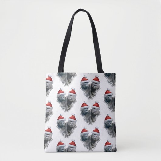 Prettige Gorilla Kerstmis Tote Bag (Voorkant)