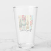 Prettige Grinch-kerst Kerst Collage Glas (Achterkant)