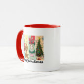 Prettige Grinch-kerst Kerst Collage Mok (Voorkant links)