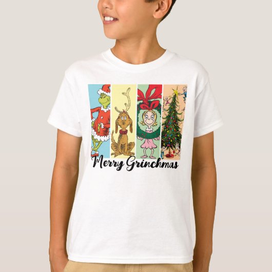 Prettige Grinch-kerst Kerst Collage T-shirt (Voorkant)