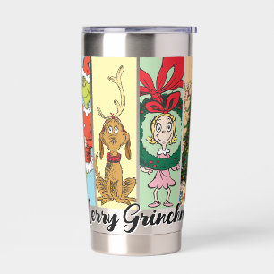Prettige Grinch-kerst Vakantiecatalogus Geïsoleerde Drinkbeker