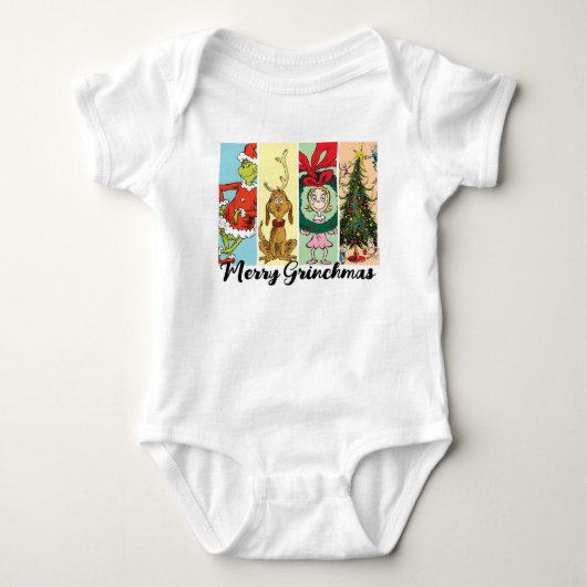 Prettige Grinch-kerst Vakantiecatalogus Romper (Voorkant)